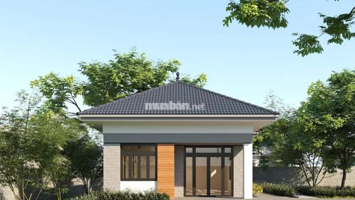Nhà 1 tầng 80m² mái Nhật mang phong cách hiện đại với sự kết hợp tinh tế giữa kiểu dáng đơn giản và không gian mở, tạo cảm giác thoải mái và dễ chịu.