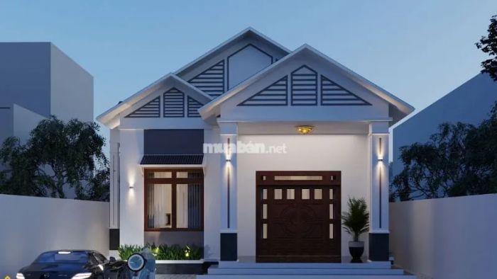 Nhà 1 tầng 80m² mái Thái đẹp được đánh giá cao về sự kết hợp giữa thẩm mỹ và công năng. Mái Thái giúp tối ưu hóa không gian sống và tạo cảm giác mát mẻ, dễ chịu.