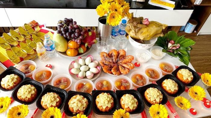 hoa dùng trong lễ cúng đầy tháng bé trai
