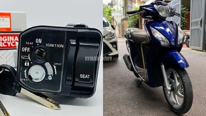 Ổ khóa xe Vision đời 2014, 2015 loại 6 cạnh có giá khoảng 550.000 VNĐ
