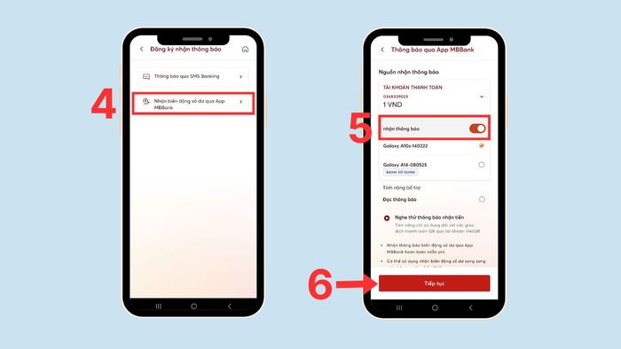 cách khắc phục khi ứng dụng MB Bank không thông báo số dư 4