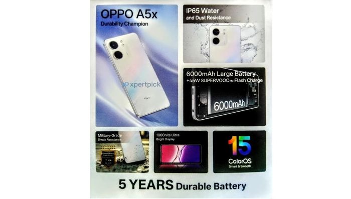 Tài liệu quảng cáo về OPPO A5x