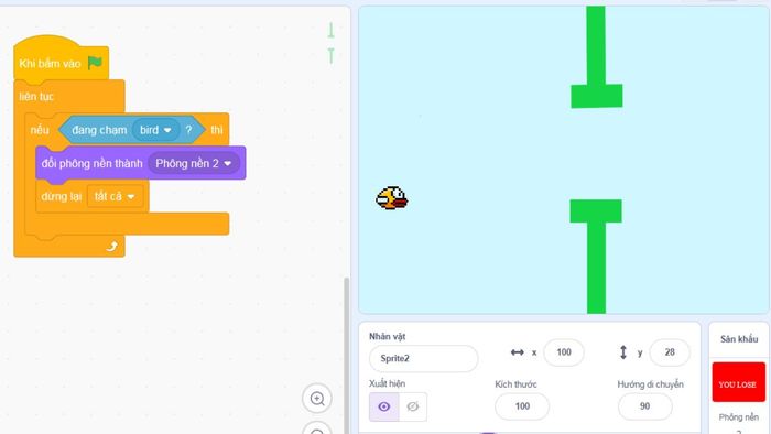 Lập trình màn hình Game Over đơn giản