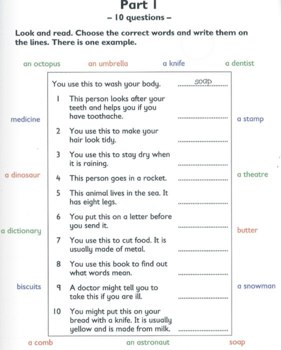 Flyers Reading and Writing Phần 1