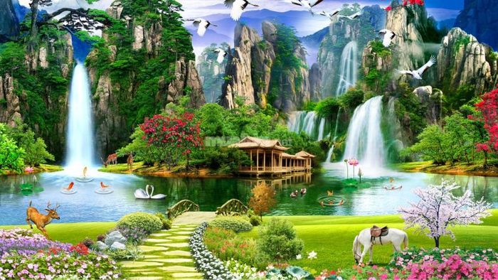 Tranh Sơn Thủy Hữu Tình