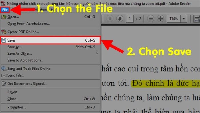 Hướng dẫn cách tô sáng văn bản trong PDF bằng Foxit Reader – bước 4