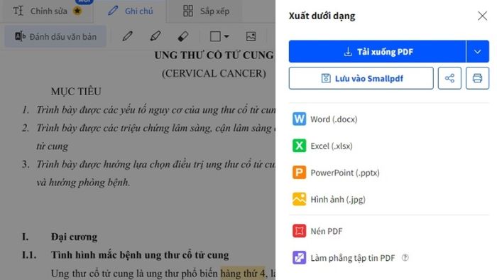 Cách tô sáng văn bản trong PDF trực tuyến với SmallPDF – bước 4