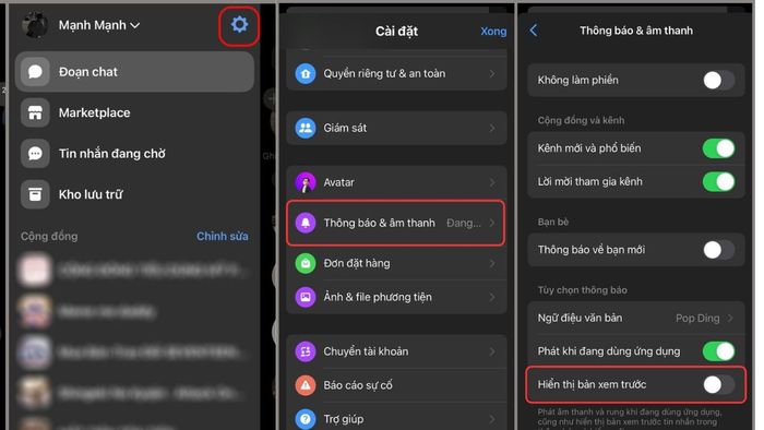 Hướng dẫn chi tiết cách ẩn tên người gửi tin nhắn trên Messenger - tắt tính năng xem trước thông báo