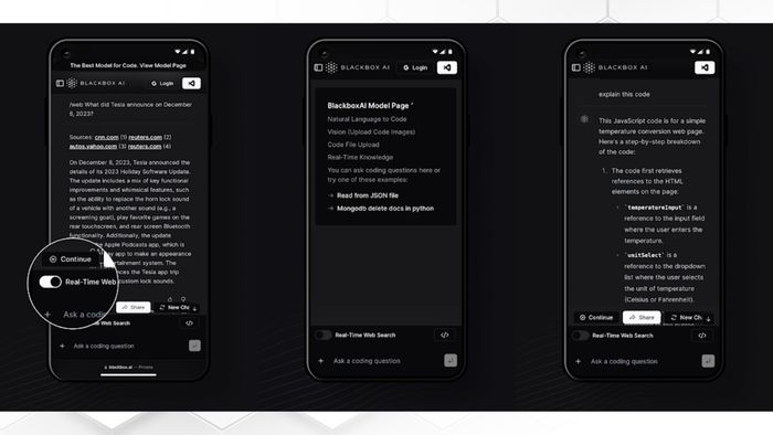 Các điểm nổi bật của Blackbox AI