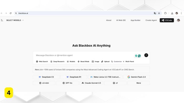 Hướng dẫn đăng nhập Blackbox AI chatbot bước 4