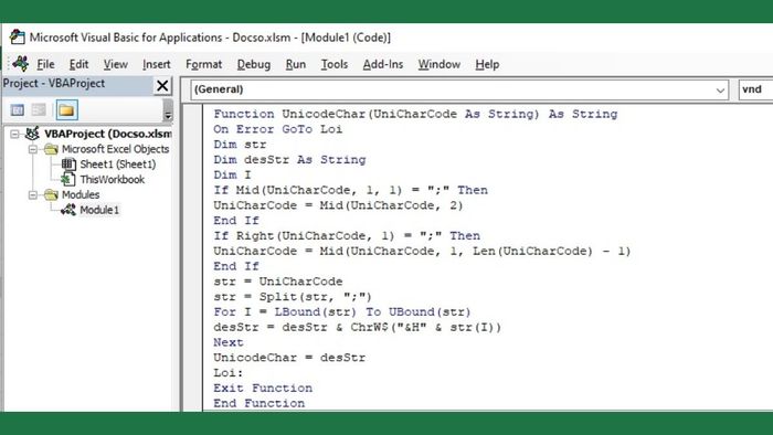 Hướng dẫn sử dụng công cụ MACRO để chuyển số tiền thành chữ trong Excel, bước 3 (Ví dụ minh họa)