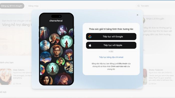 Cách xóa nhân vật trong Character AI: bước 1