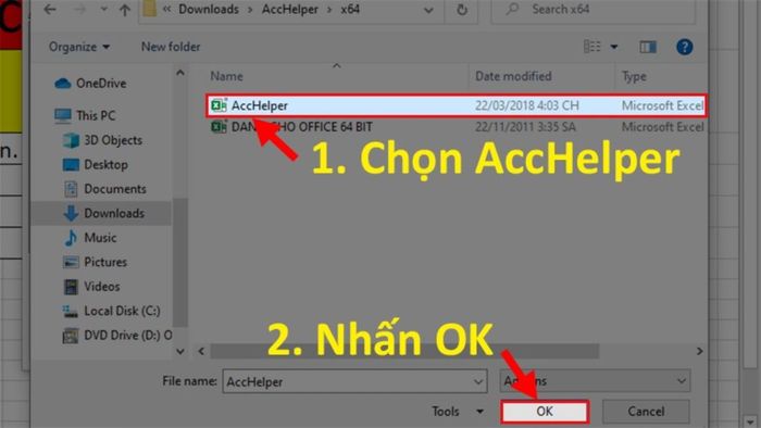 Hướng dẫn sử dụng AccHelper để đọc số tiền thành chữ trong Excel bước 3 (Hình minh họa)