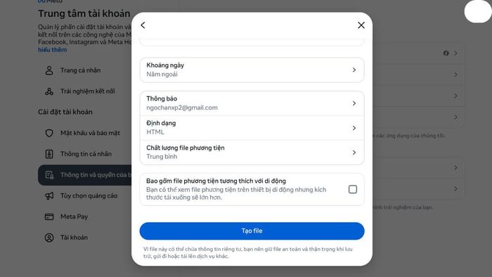 Hướng dẫn sao lưu tin nhắn Messenger trên máy tính - bước 5