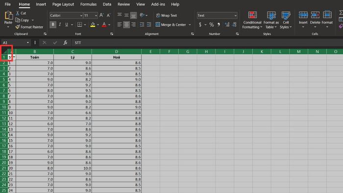 Hướng dẫn chọn toàn bộ vùng dữ liệu trong Excel một cách nhanh chóng