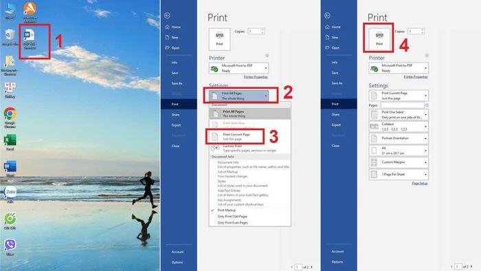 Thử in từng trang để khắc phục lỗi file Word không in được do tệp bị lỗi (Hình minh họa)