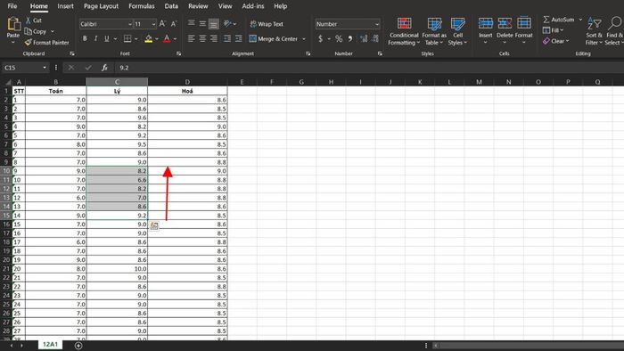 Cách chọn và mở rộng vùng dữ liệu trong Excel (Minh họa)