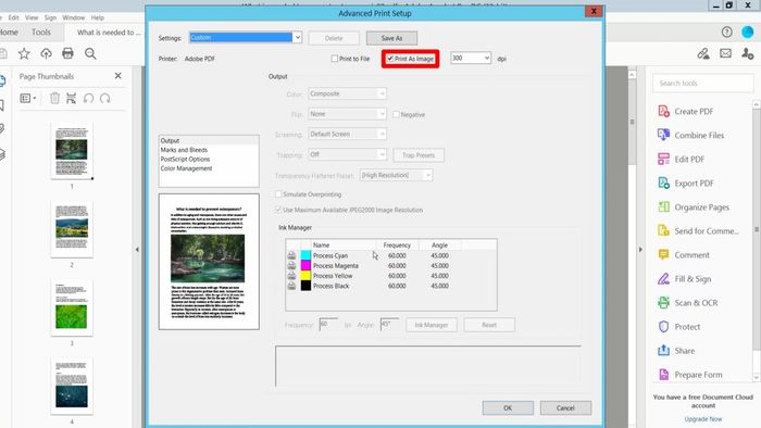 Hướng dẫn định dạng lại Font chữ và hình ảnh để khắc phục lỗi in file PDF bước 3