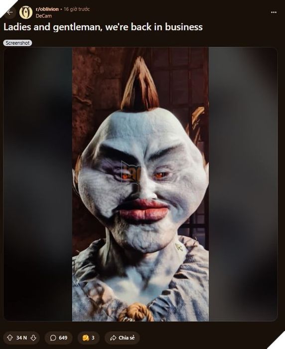 Cộng đồng game thủ Elder Scrolls IV: Oblivion đang háo hức sáng tạo những quái vật kỳ lạ trong phiên bản Remastered 4.