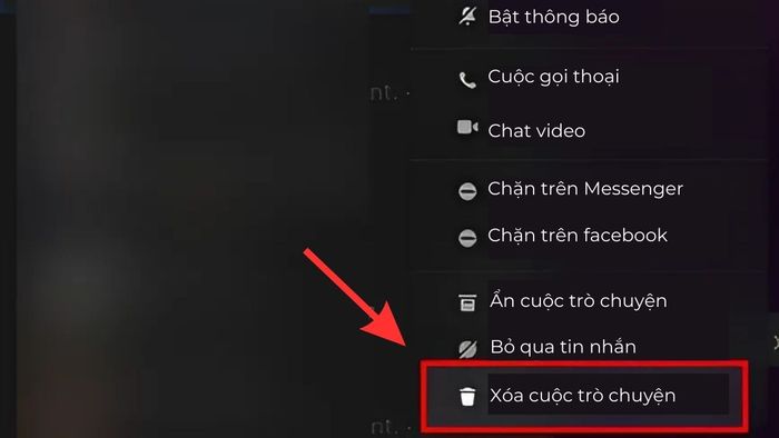 Hướng dẫn xóa lịch sử cuộc gọi trên Messenger cho máy tính - bước 2