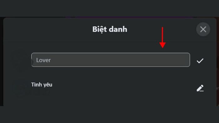 Hướng dẫn xóa biệt danh trên Messenger bằng máy tính - bước 3