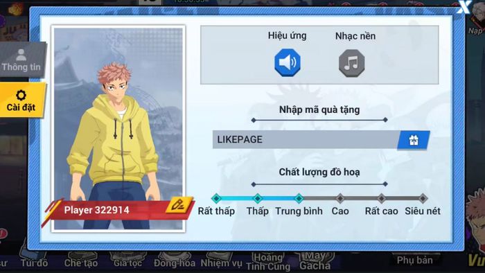 Hướng dẫn sử dụng mã code Chú Thuật Đại Chiến - Bước 3