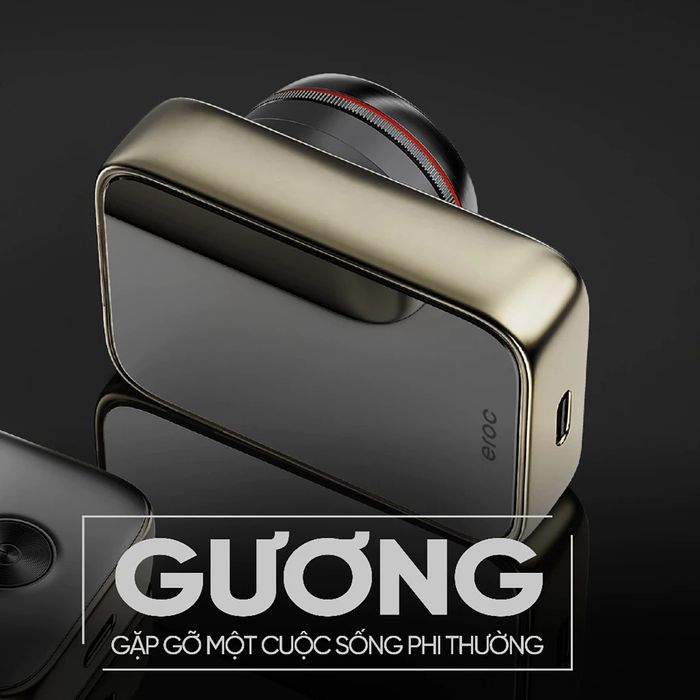 Máy cạo râu Eroc mới được trang bị gương ở mặt trước, tiện lợi cho việc kiểm tra hiệu quả cạo râu ngay lập tức.