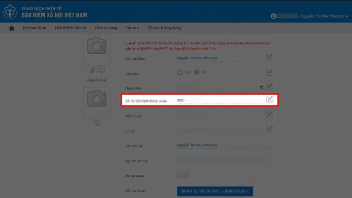 Hướng dẫn chi tiết cập nhật CCCD trên ứng dụng VssID - bước 4