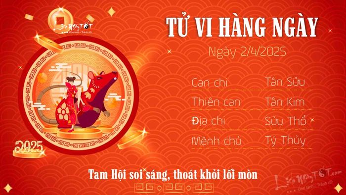 Tử vi hàng ngày 2/4/2025 - Tý