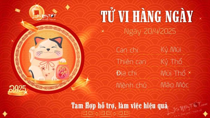 Tử vi hàng ngày 20/4/2025 - Tuổi Mão