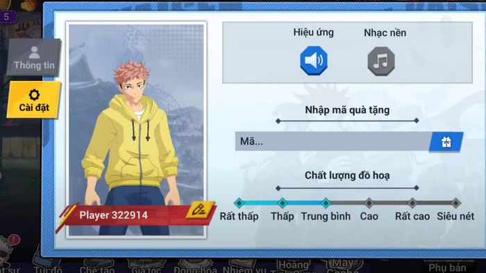 Hướng dẫn sử dụng mã code Chú Thuật Đại Chiến - Bước 2