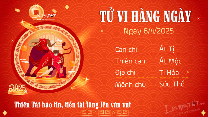 Tử vi hàng ngày 06/04/2025 - Tuổi Sửu