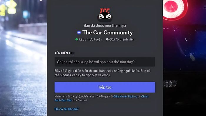 The Car Community - server Discord hàng đầu