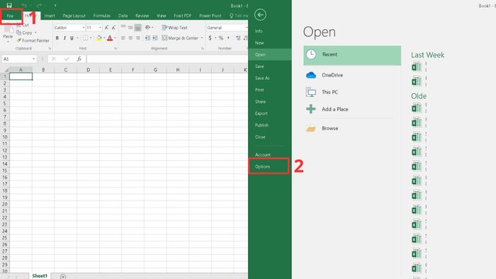 Cách khắc phục lỗi Excel không có hàm DATEDIF: Bước 1
