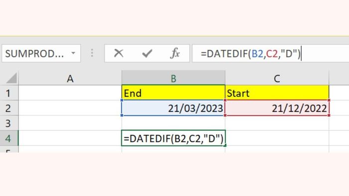 Cách khắc phục lỗi Excel không có hàm DATEDIF: Phương pháp 3