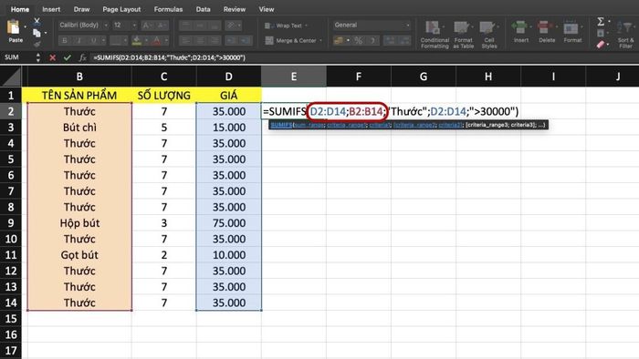 Cách tính tổng các mã giống nhau trong Excel và lưu ý quan trọng 3