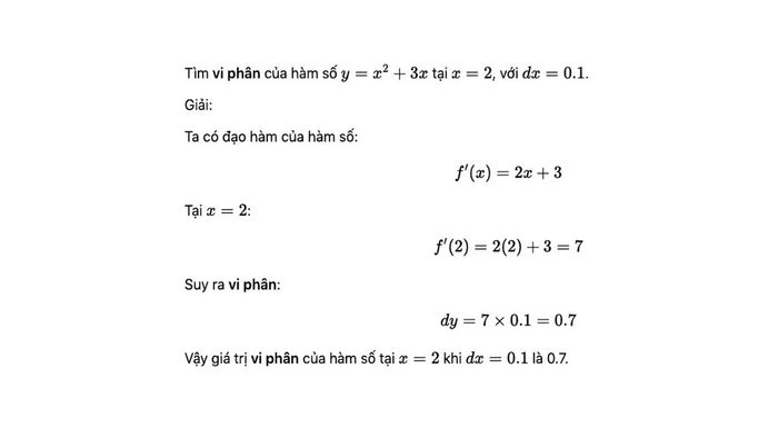 Khái niệm vi phân là gì