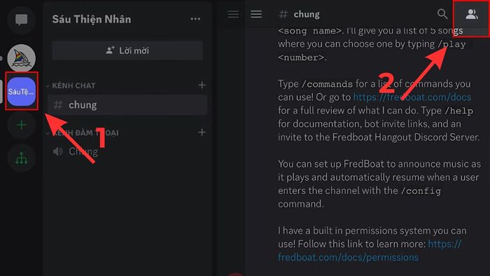 Hướng dẫn phân vai trên Discord bằng điện thoại - bước 1