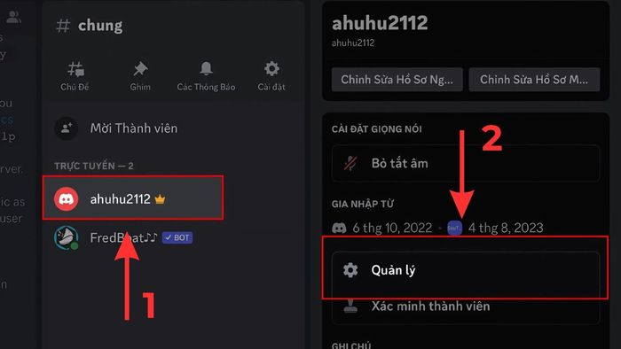 Hướng dẫn phân vai trên Discord bằng điện thoại - bước 2