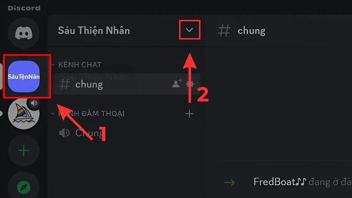 Hướng dẫn tạo role trong Discord bằng máy tính - bước 1