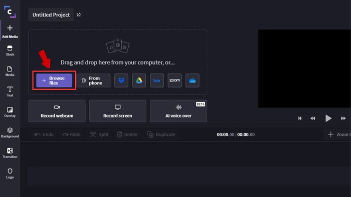 Hướng dẫn sử dụng Microsoft Clipchamp trên web bước 2