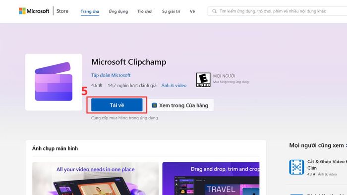 Hướng dẫn tải Microsoft Clipchamp về máy tính – Bước 3