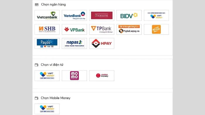 Các phương thức thanh toán nguyện vọng hiện nay