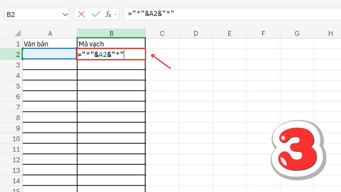Hướng dẫn tạo mã vạch trong Excel bằng công thức – Bước 3