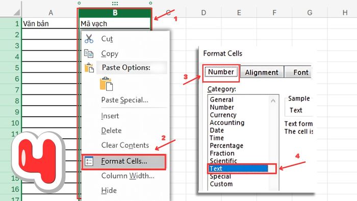 Hướng dẫn tạo mã vạch trong Excel bằng công thức – Bước 4