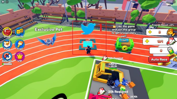 Hướng dẫn cách nhập mã code RunStar Simulator - bước 1
