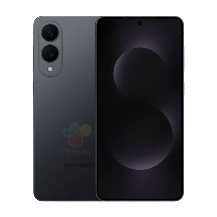 Ảnh render Samsung Galaxy S25 Edge Titanium Jet Black