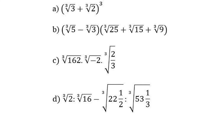 Các phép toán với căn bậc 3