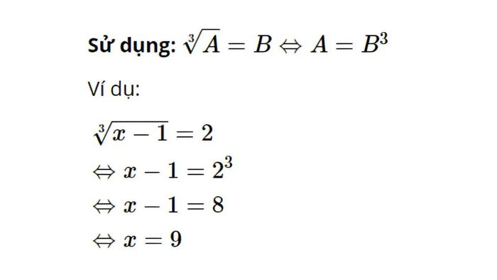 Giải phương trình căn bậc 3