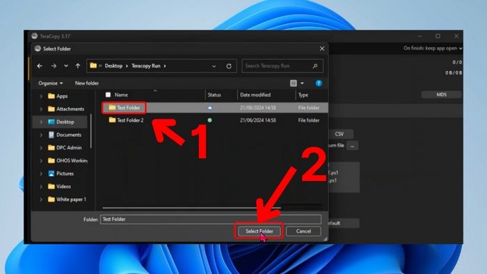 Hướng dẫn sử dụng phần mềm TeraCopy - Bước 2
